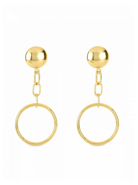 Metallic Chain Drop Earrings