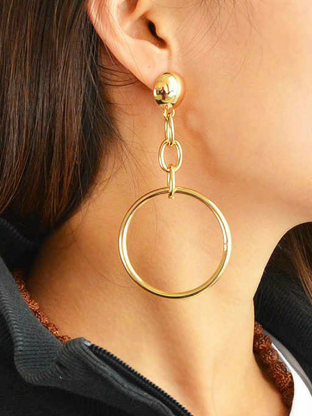 Metallic Chain Drop Earrings