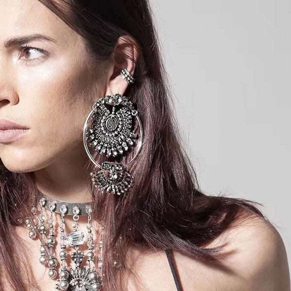 Medusa Crystal Boho Earrings