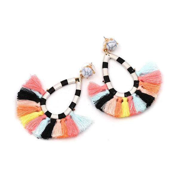 Vivian Tassel Rainbow Earrings
