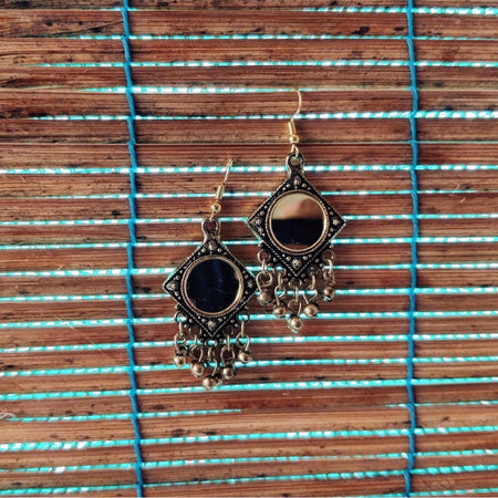 Metallic Chain Drop Earrings