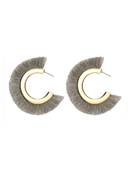 Crystal Frost with Marble Design Earrings