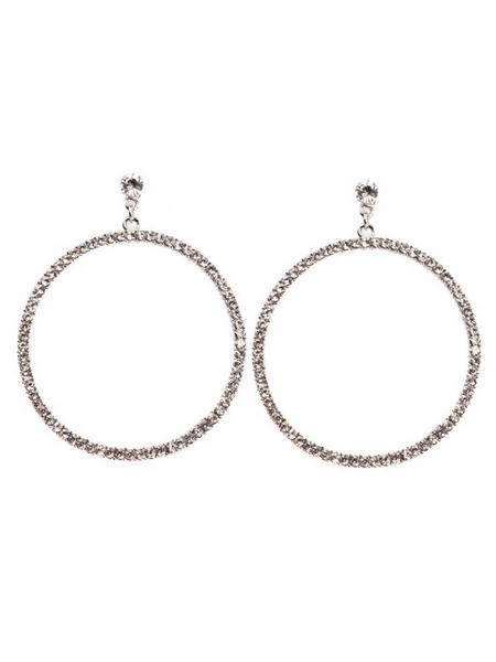 Crystal Frost with Marble Design Earrings
