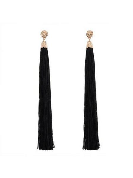 Single Tassel Blue Earrings