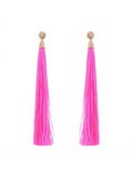 Bella Tassel Pink Earrings