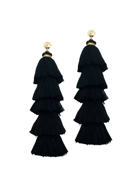 Crystal Frost with Marble Design Earrings