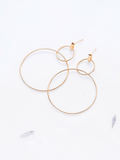 Double Hoop Gold Earrings