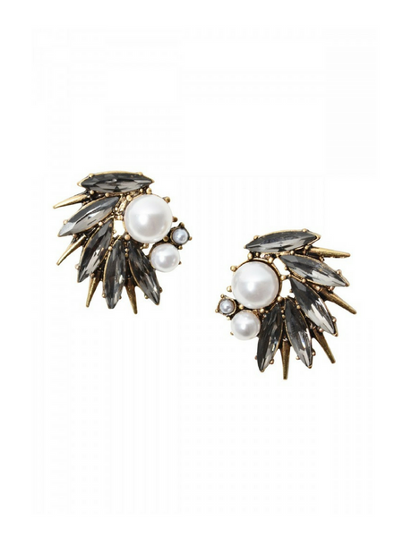 Rangeen Chandbalis Earrings (Black)