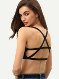 Cross Caged Bralet- RED