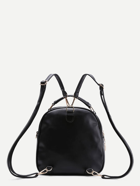 Tassel Black Backpack