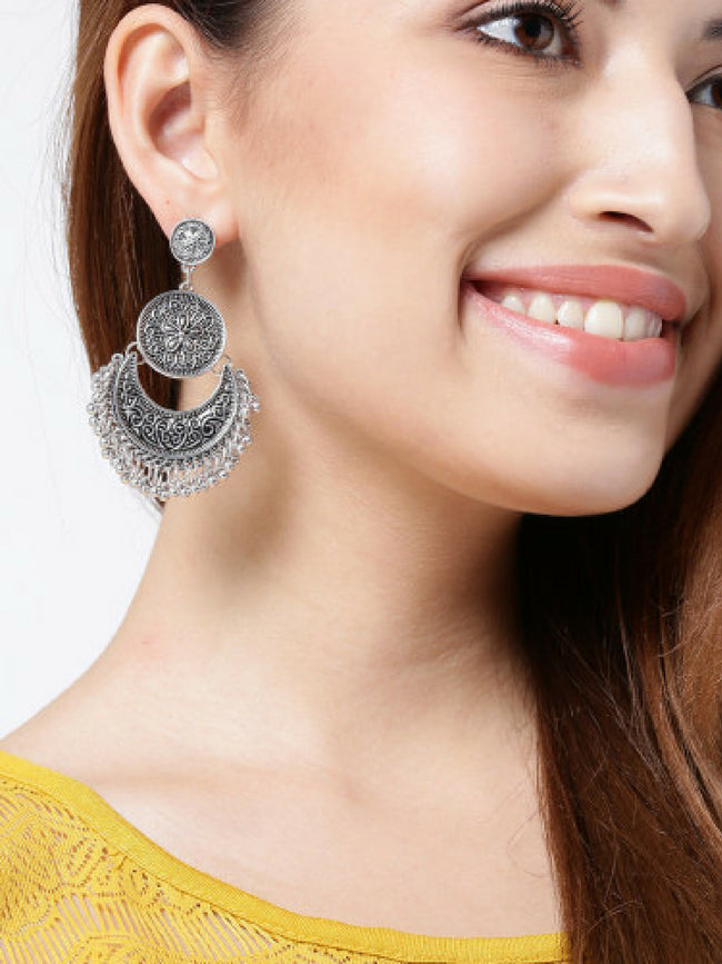 Afreen Silver Earrings