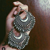 Ghungroo Chandbalis Silver Earrings