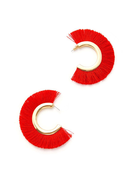 Arch Earrings Red