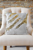 Mermaid Cushion Cover - White/Gold