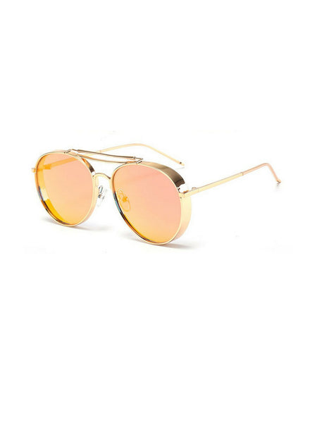 ROUNDED AVIATORS ROSE GOLD SUNGLASSES