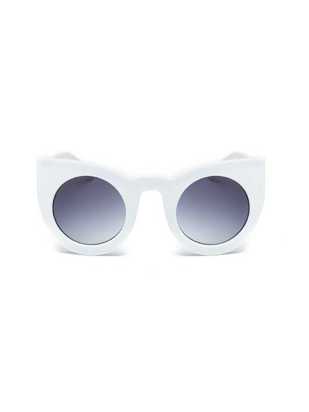 RETRO CAT EYE WHITE SUNGLASSES