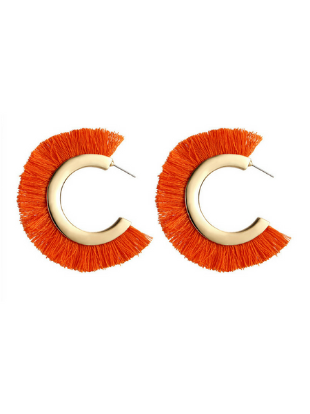 Rangeen Chandbalis Earrings (Pink/Orange)