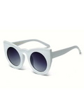 RETRO CAT EYE WHITE SUNGLASSES