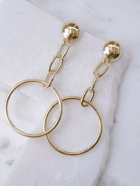 Lacy Gold Toned Earrings
